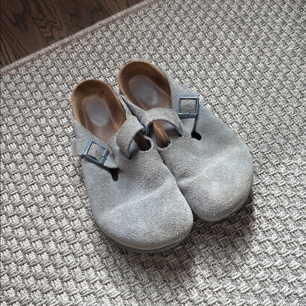 Women’s blue birkenstock clogs